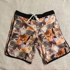 Size XL men’s kitty swim trunks Bioworld brand